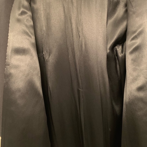 Vintage Lord & Taylor Black Wool Fitted Flair Coat - Picture 7 of 7